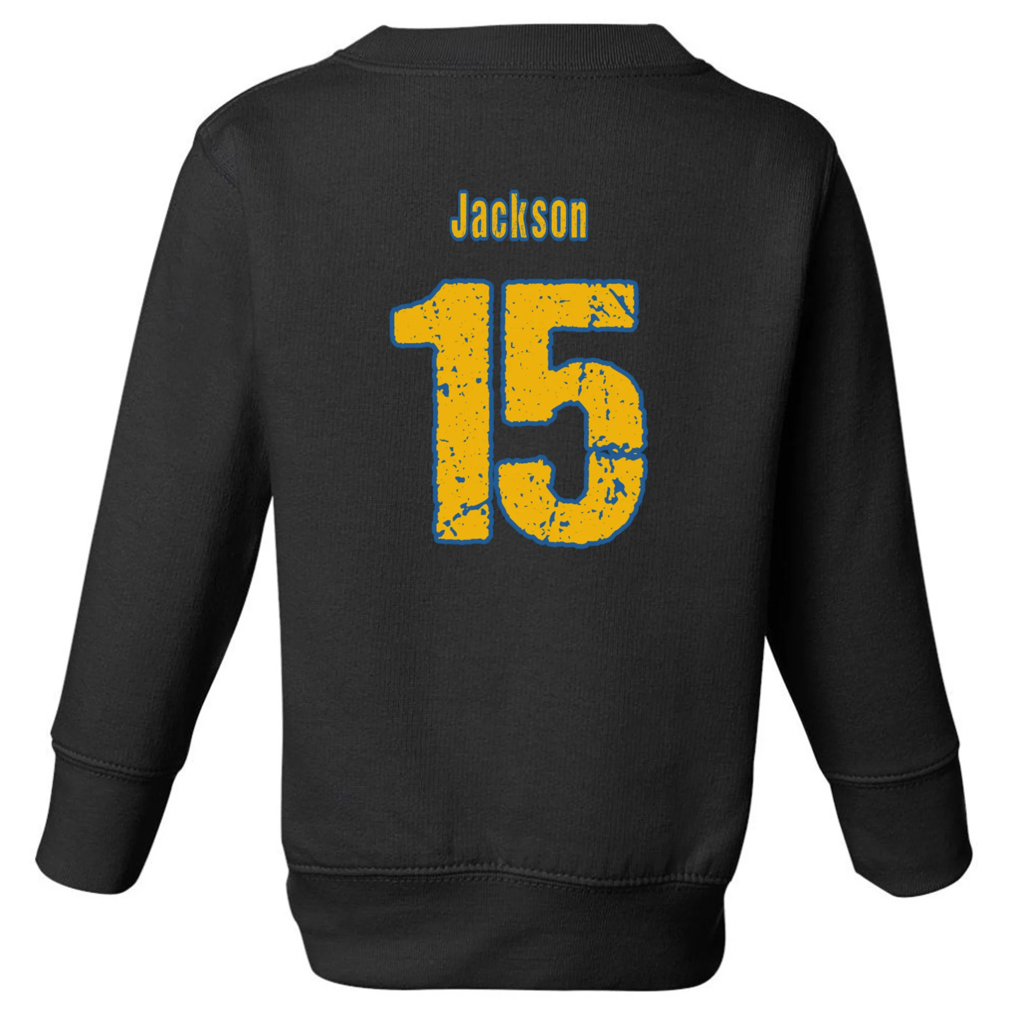 Retro Football Club - Custom Team Name Toddler Sweatshirt - Back - Close-up