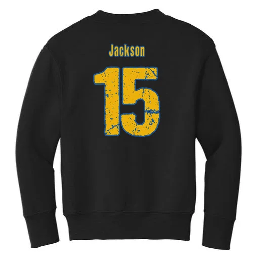Retro Football Club - Custom Team Name Kids Sweatshirt - Back - Close-up