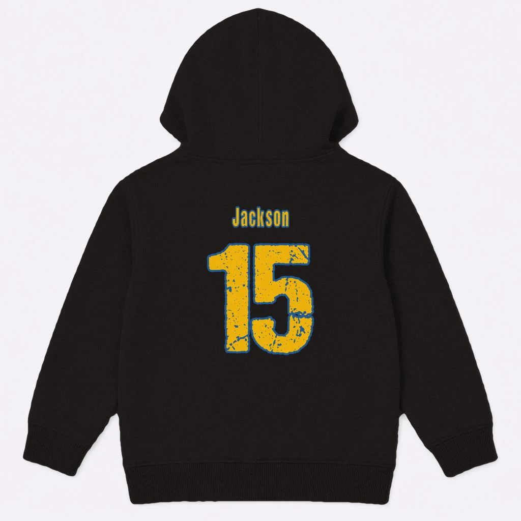Retro Football Club - Custom Team Name Kids Hoodie - Back