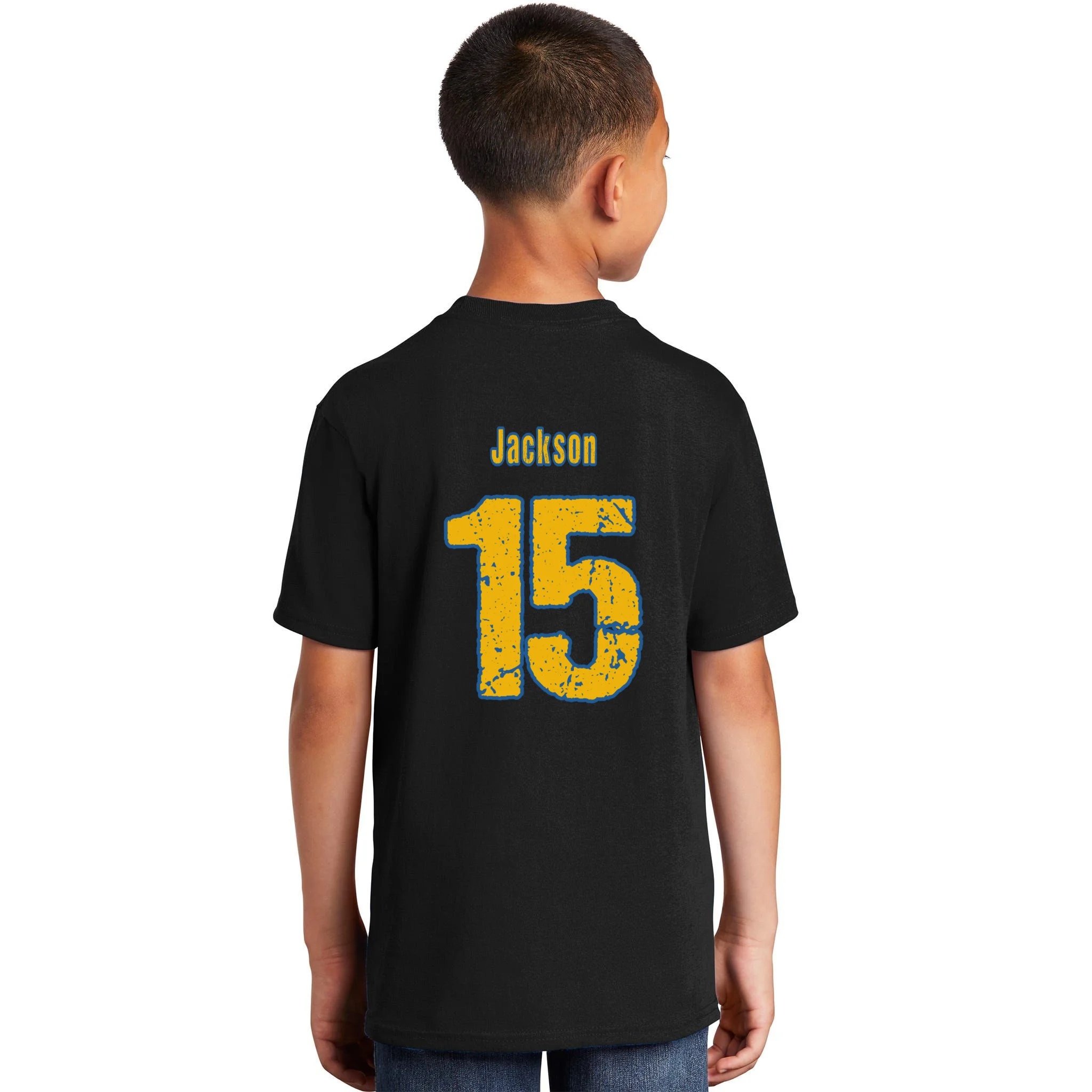 Retro Football Club - Custom Team Name Kids T-Shirt - Back