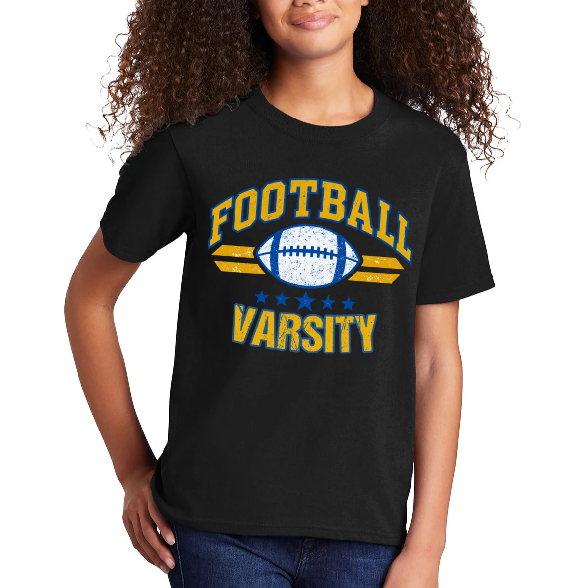 Retro Football Club - Custom Team Name Kids T-Shirt - Front 1