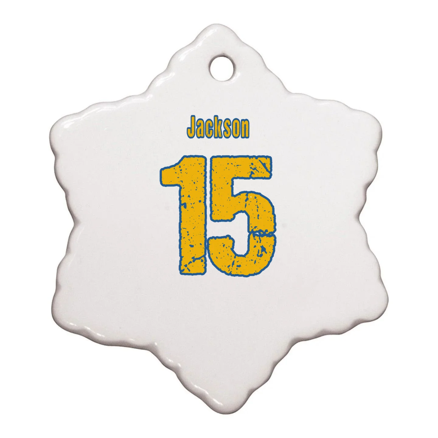 Retro Football Club - Custom Team Name Ornament - Back - Close-up