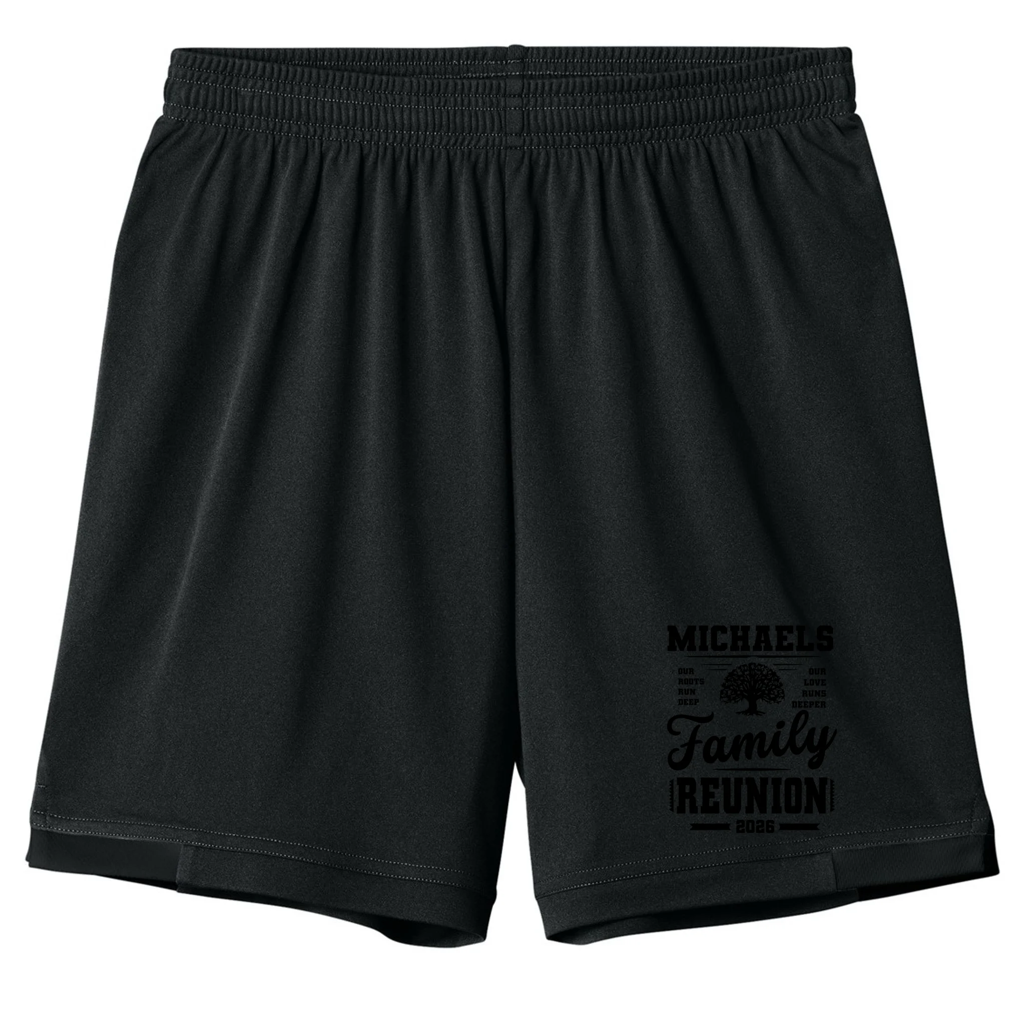 Roots Run Deep Custom Family Reunion Personalized Custom Name and Year Kids Shorts - Front