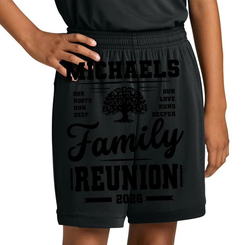 Roots Run Deep Custom Family Reunion Personalized Custom Name and Year Kids Shorts - Front 1