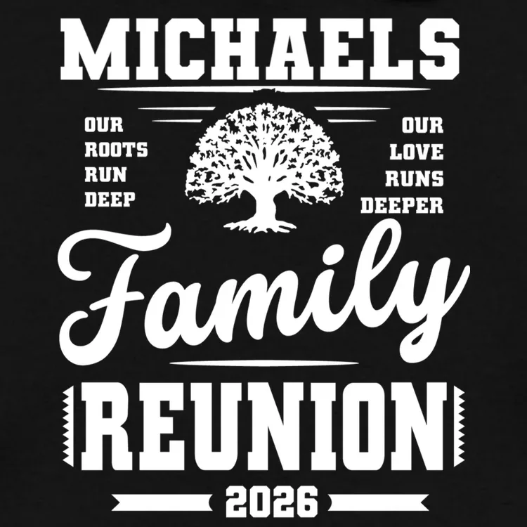 Roots Run Deep Custom Family Reunion Personalized Custom Name and Year Men's Hoodie - Front - Close-up