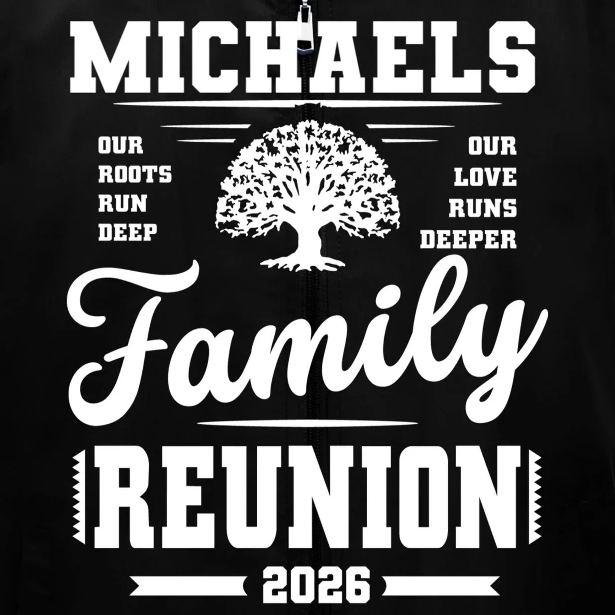 Roots Run Deep Custom Family Reunion Personalized Custom Name and Year Men's Vest - Front - Close-up