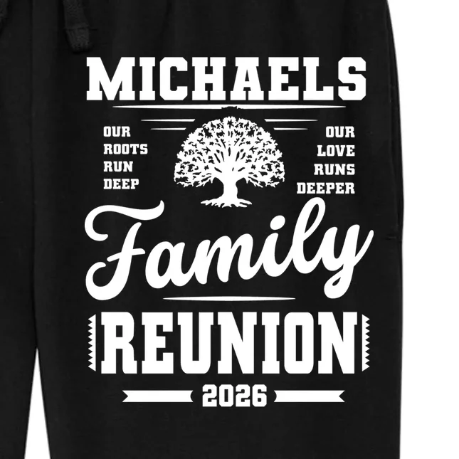 Roots Run Deep Custom Family Reunion Personalized Custom Name and Year Women's Fleece Sweatpants - Front - Close-up