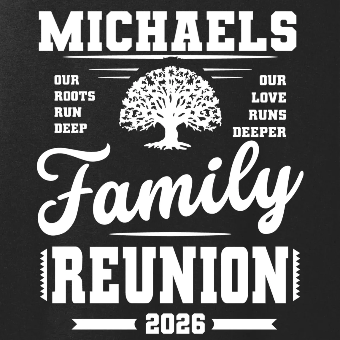 Roots Run Deep Custom Family Reunion Personalized Custom Name and Year Women's Tank Top - Front - Close-up