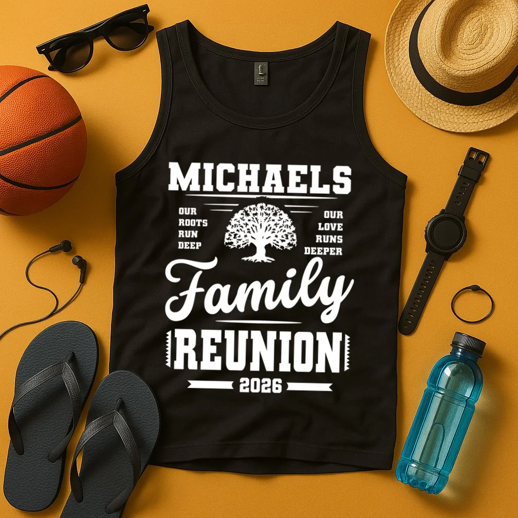 Roots Run Deep Custom Family Reunion Personalized Custom Name and Year Tank Top - Front 3