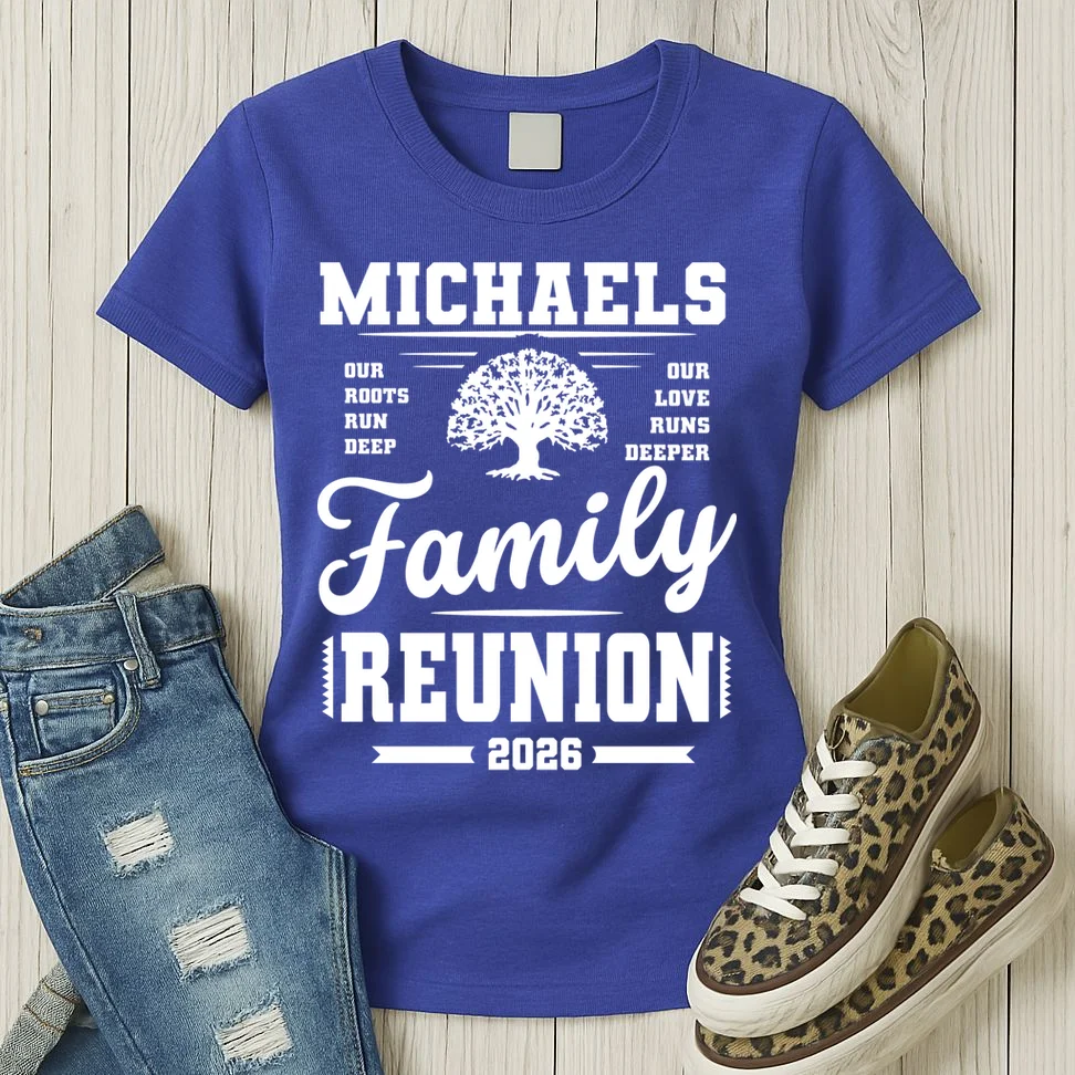 Roots Run Deep Custom Family Reunion Personalized Custom Name and Year Women's T-Shirt - Front 2