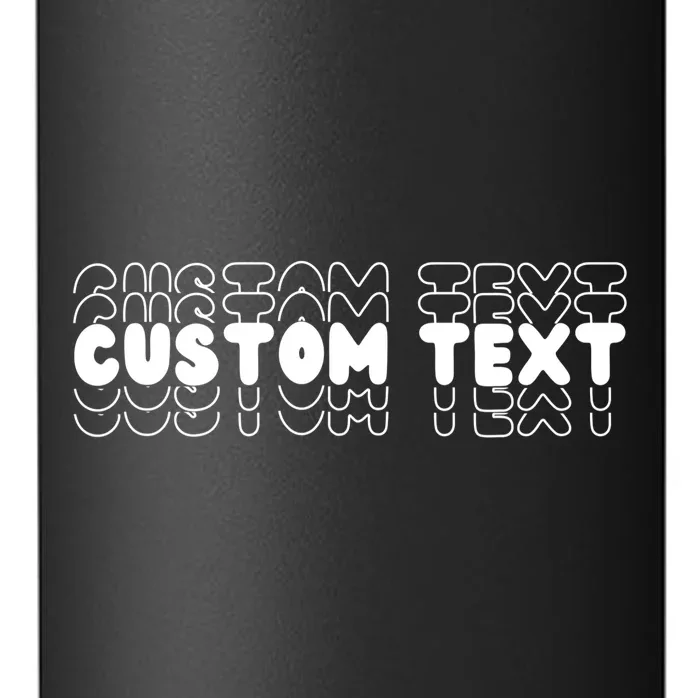 Retro Custom Name Stacked Custom Text 24oz Water Bottle - Front - Close-up