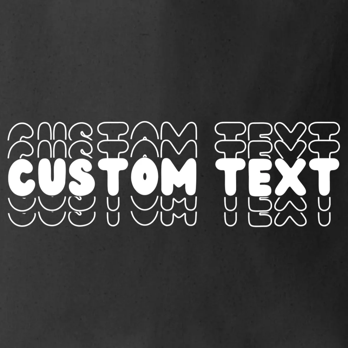 Retro Custom Name Stacked Custom Text Tote Bag - Front - Close-up