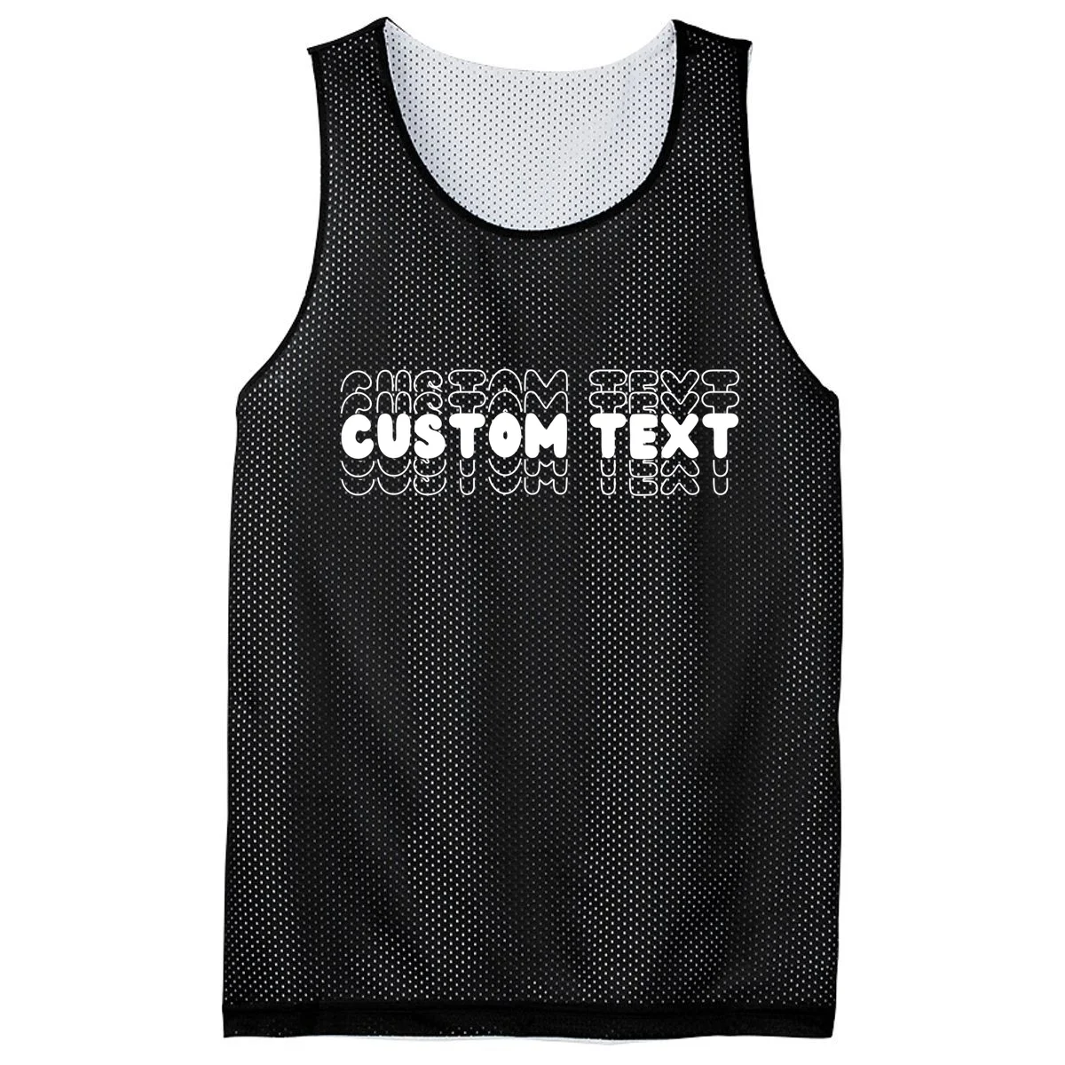 Retro Custom Name Stacked Custom Text Men's Basketball Jersey - Front