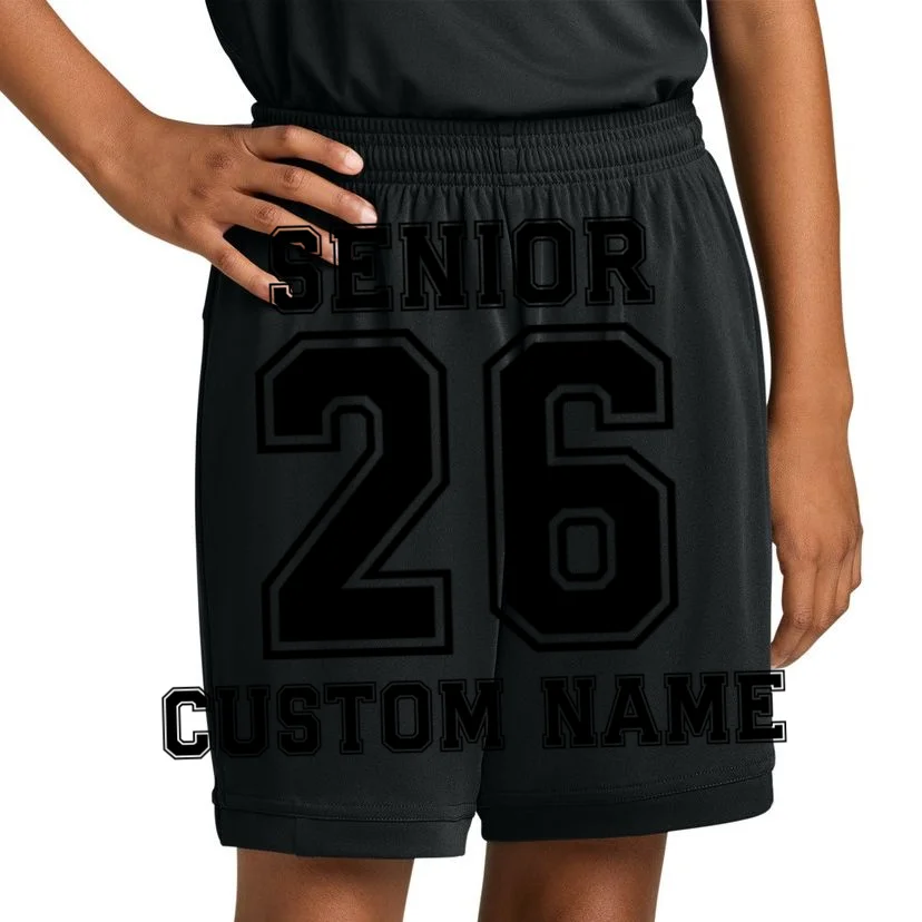 Senior 2026 Custom Name Graduation Gift Kids Shorts - Front 1