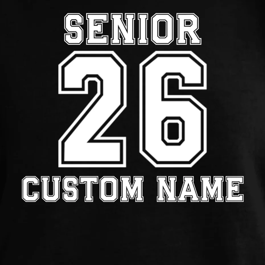 Senior 2026 Custom Name Graduation Gift Comfort Colors Unisex T-Shirt - Front - Close-up