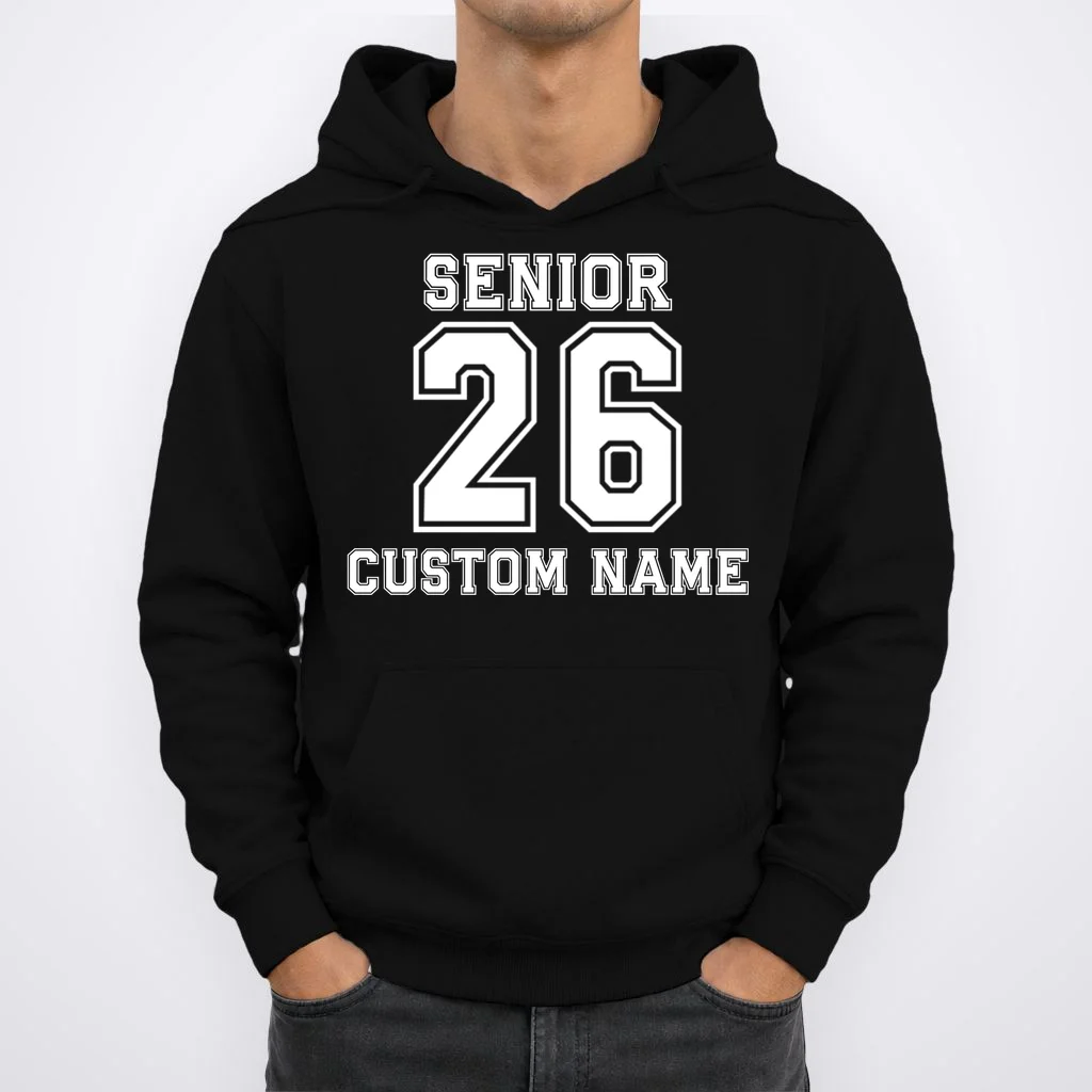 Senior 2026 Custom Name Graduation Gift Hoodie - Front 1