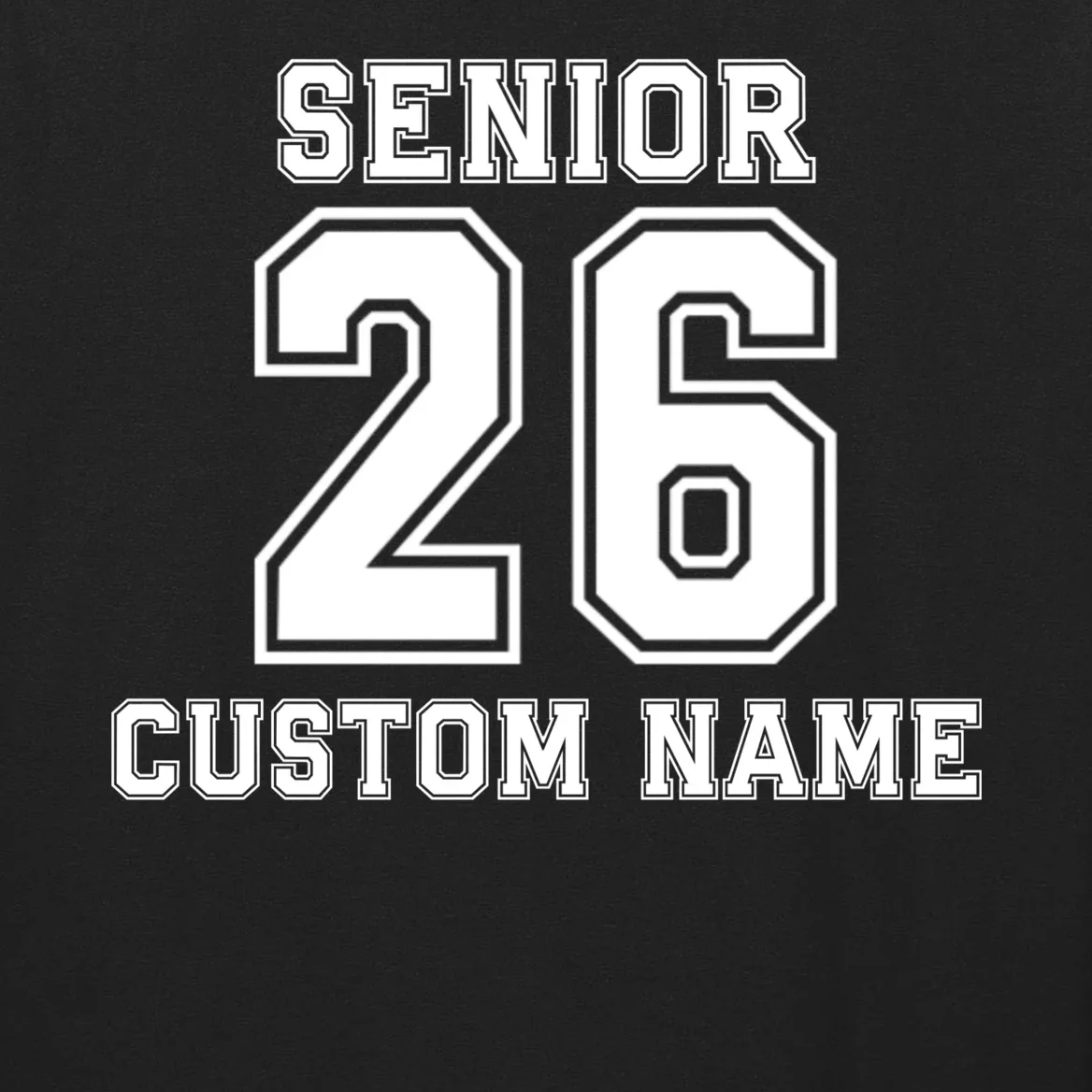 Senior 2026 Custom Name Graduation Gift Men's Long Sleeve Shirt - Front - Close-up