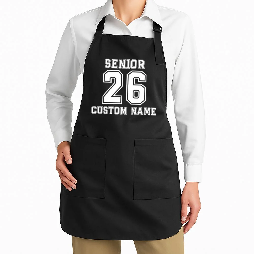 Senior 2026 Custom Name Graduation Gift Apron - Front 1