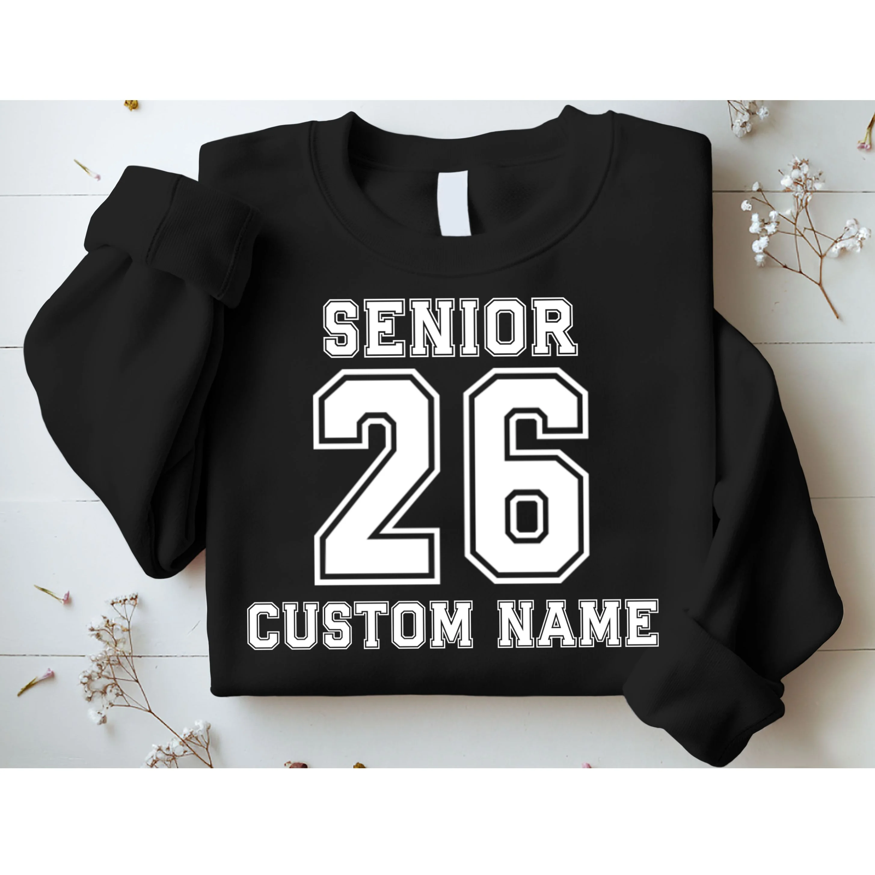Senior 2026 Custom Name Graduation Gift Sweatshirt - Front 1