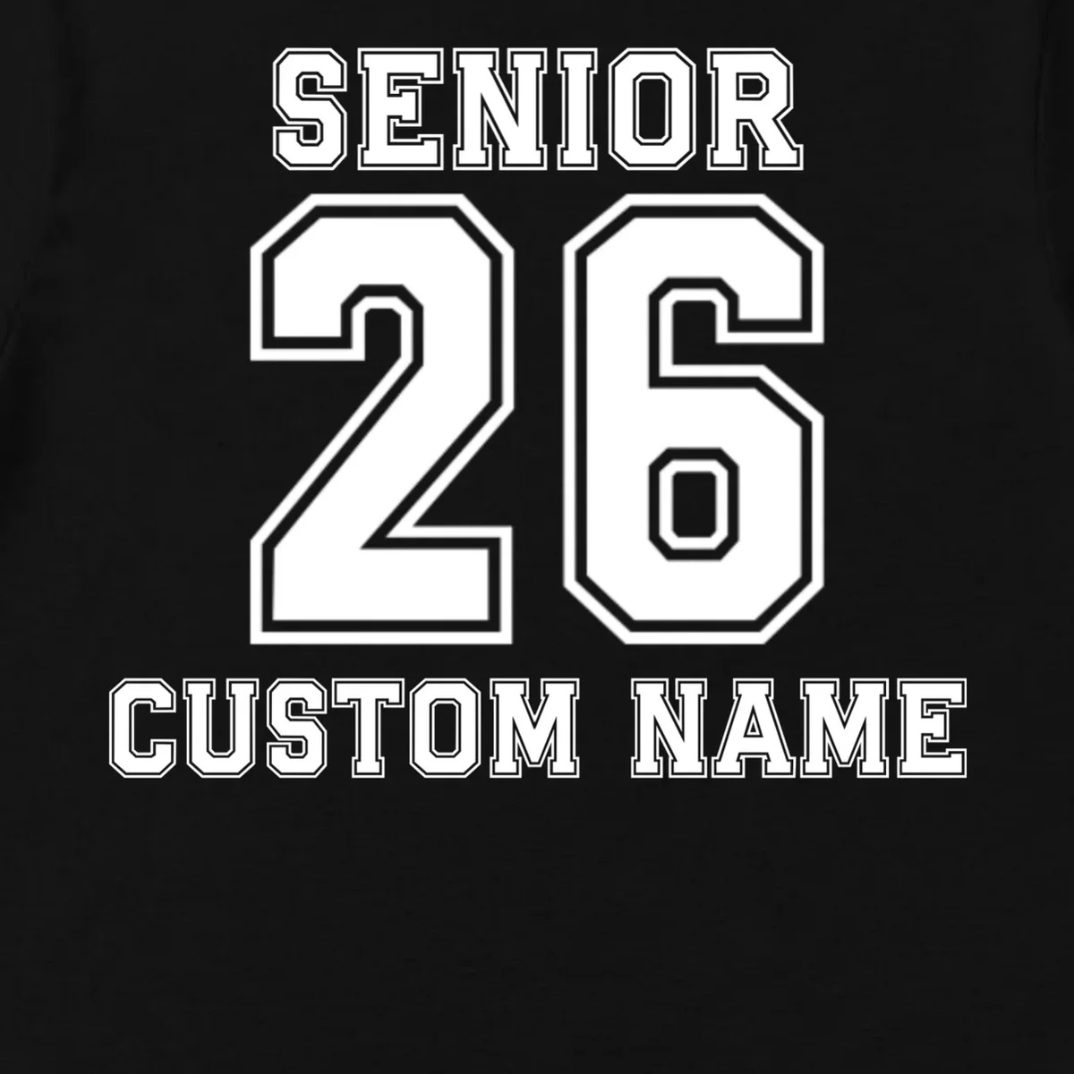 Senior 2026 Custom Name Graduation Gift Men's T-Shirt - Front - Close-up