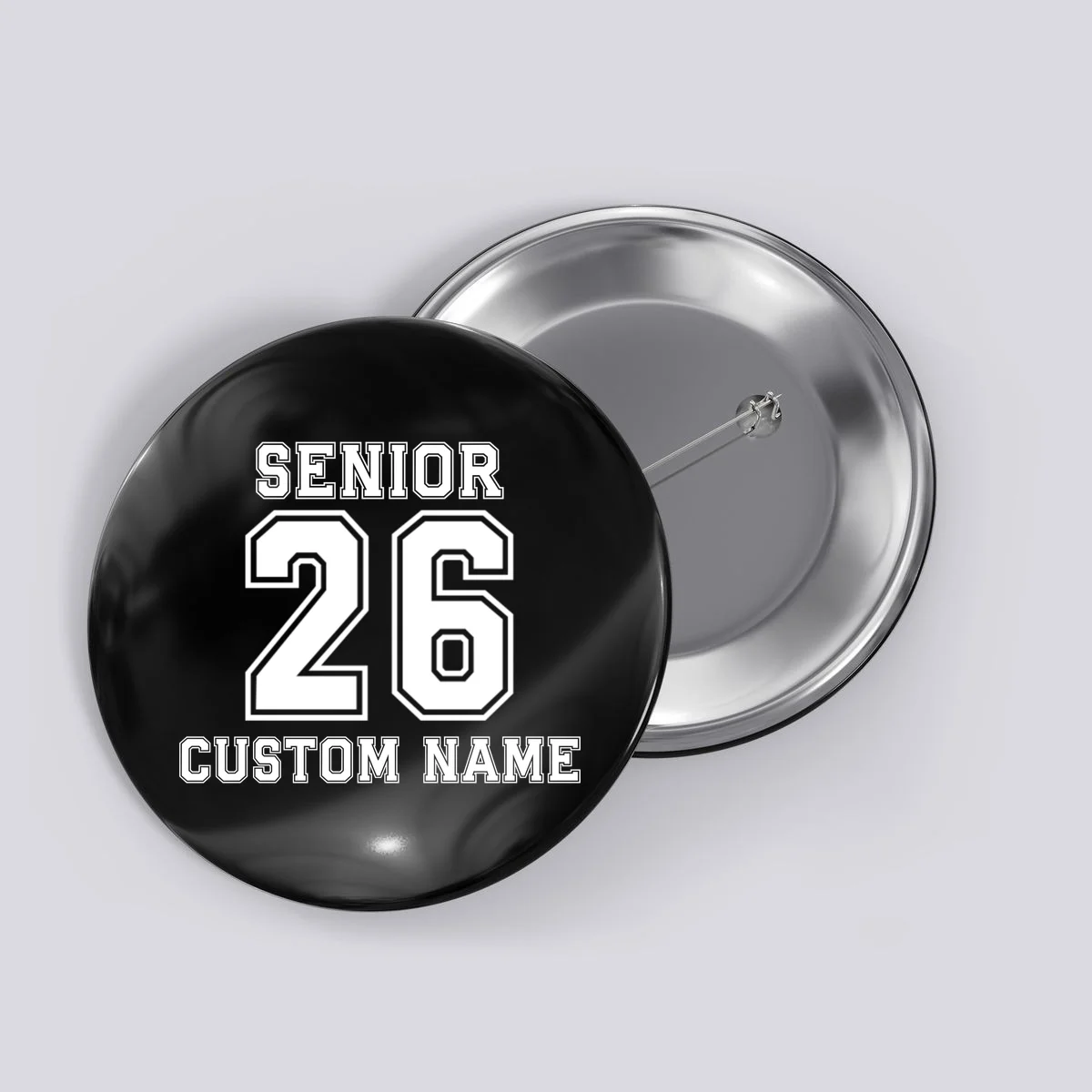 Senior 2026 Custom Name Graduation Gift Button - Front
