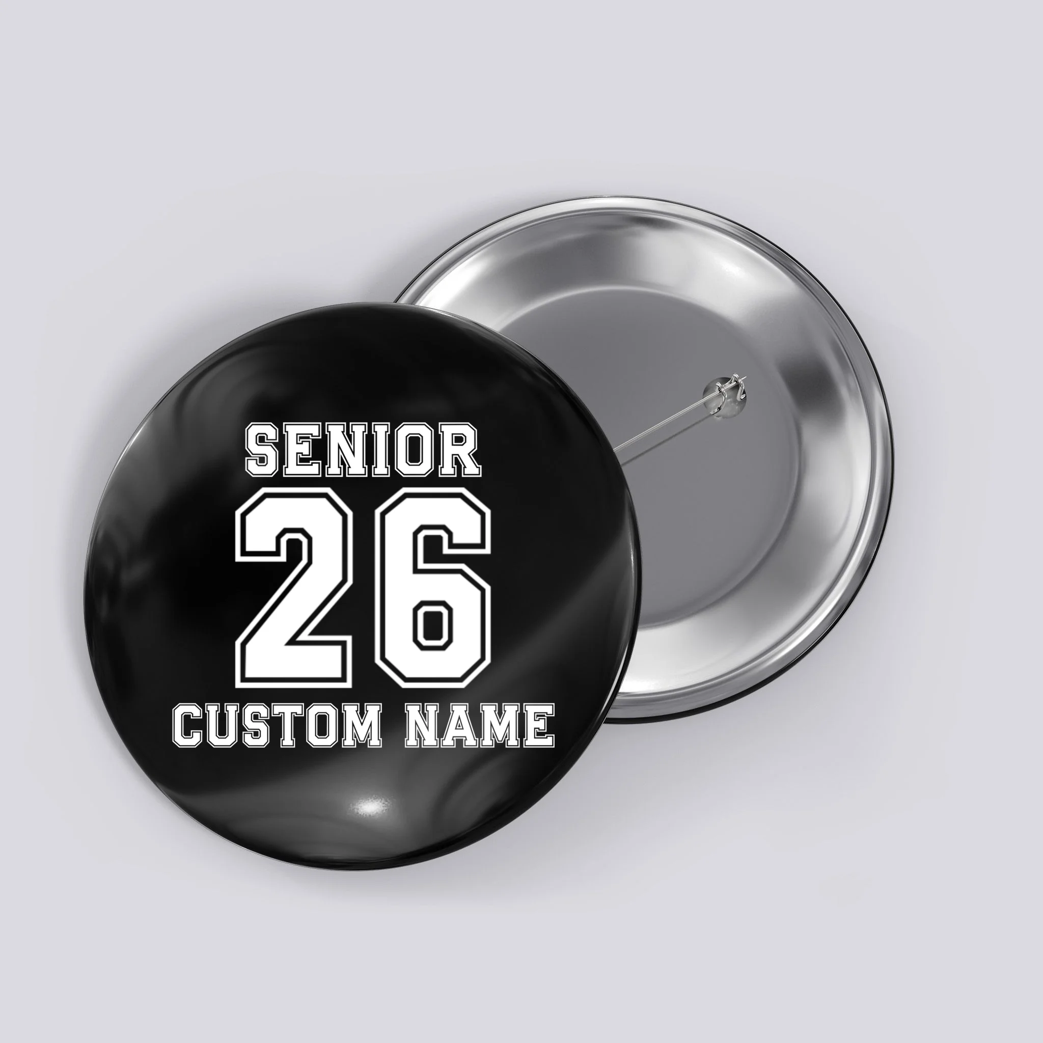 Senior 2026 Custom Name Graduation Gift Button - Front