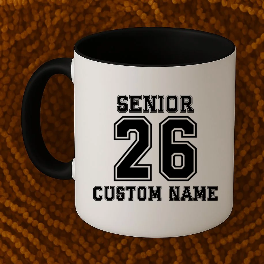 Senior 2026 Custom Name Graduation Gift Coffee Mug - Front 1
