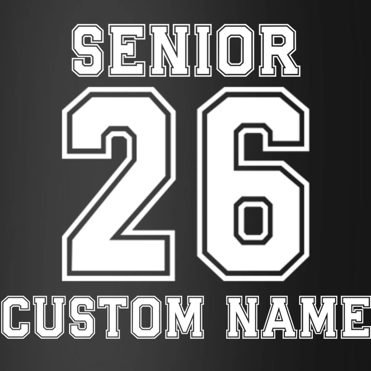 Senior 2026 Custom Name Graduation Gift Coaster - Front - Close-up