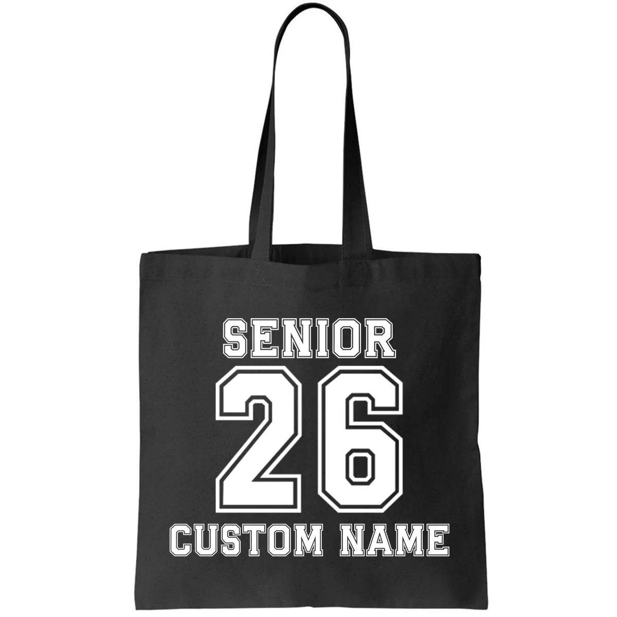 Senior 2026 Custom Name Graduation Gift Tote Bag - Front