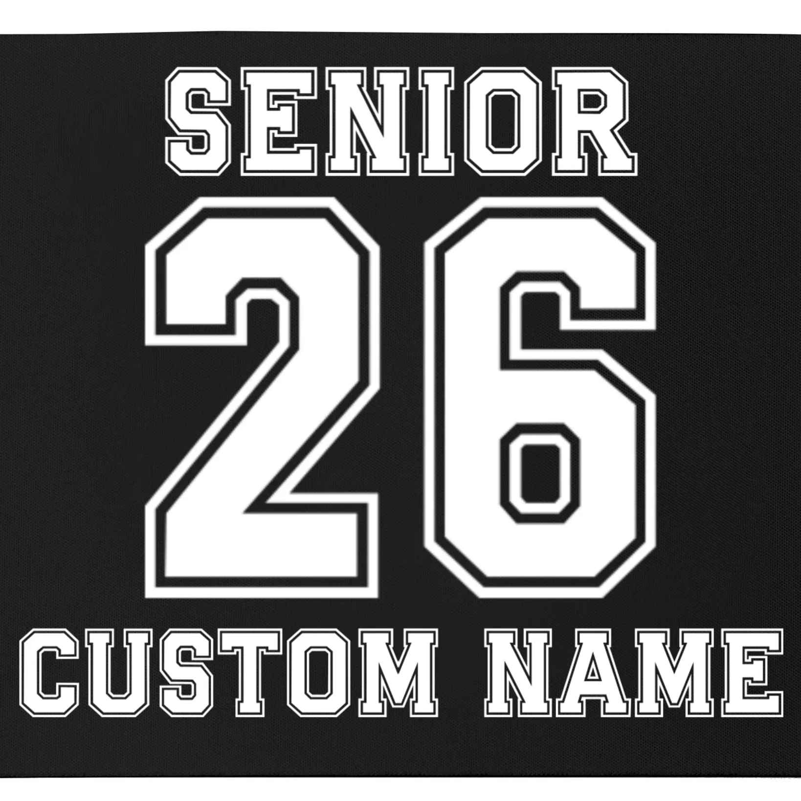 Senior 2026 Custom Name Graduation Gift Mouse Pad - Front - Close-up