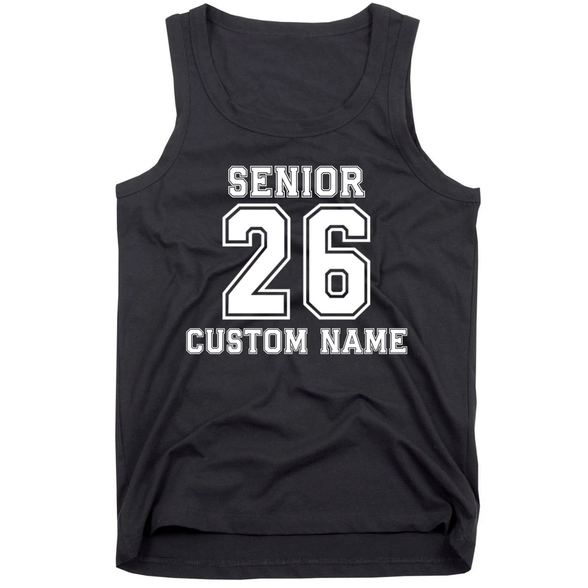 Senior 2026 Custom Name Graduation Gift Tank Top - Front