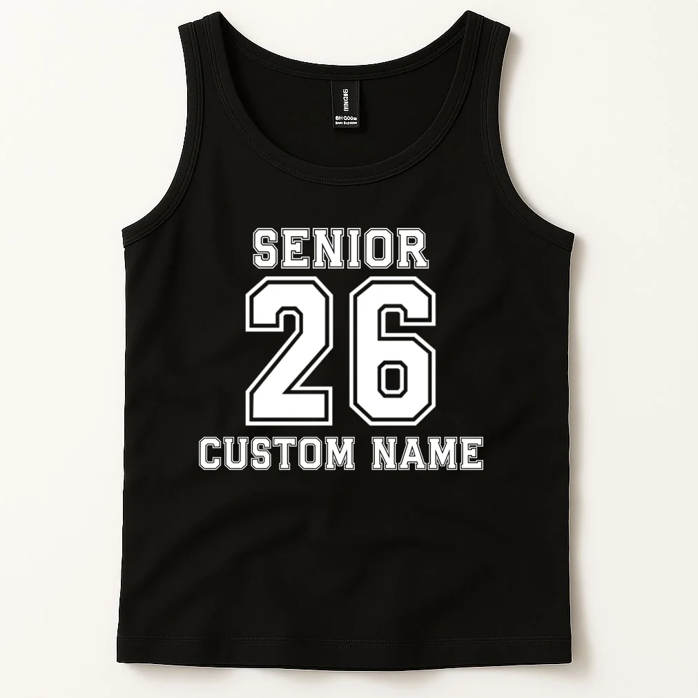 Senior 2026 Custom Name Graduation Gift Tank Top - Front 1