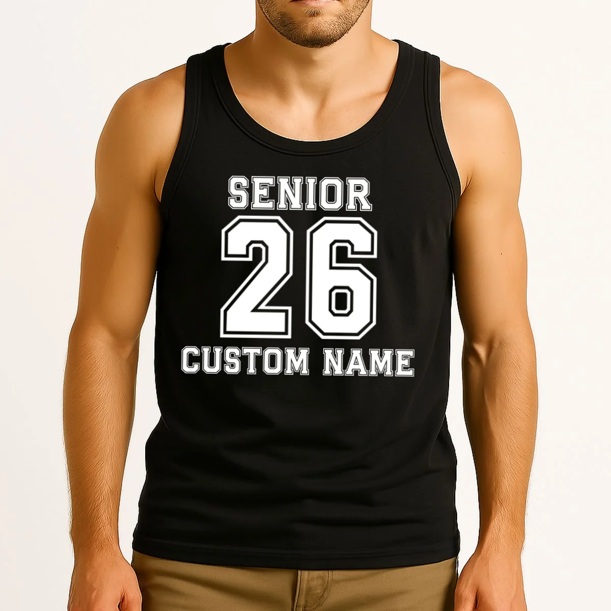 Senior 2026 Custom Name Graduation Gift Tank Top - Front 2