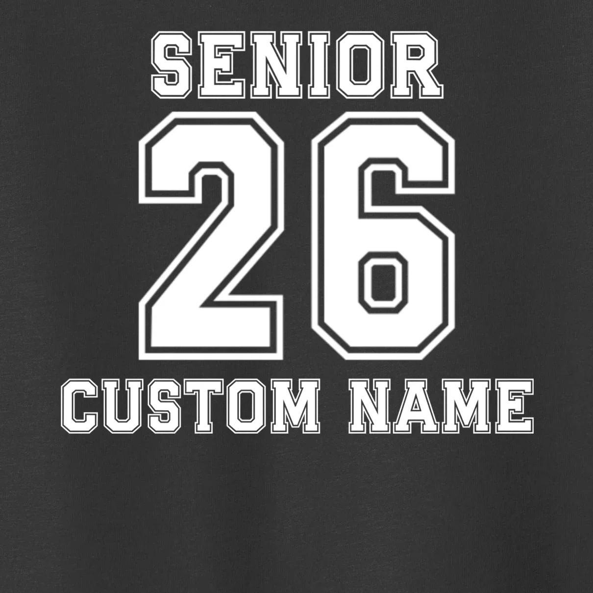 Senior 2026 Custom Name Graduation Gift Toddler T-Shirt - Front - Close-up