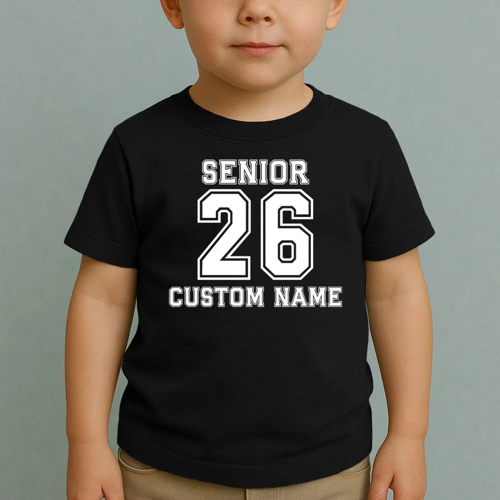 Senior 2026 Custom Name Graduation Gift Toddler T-Shirt - Front 1