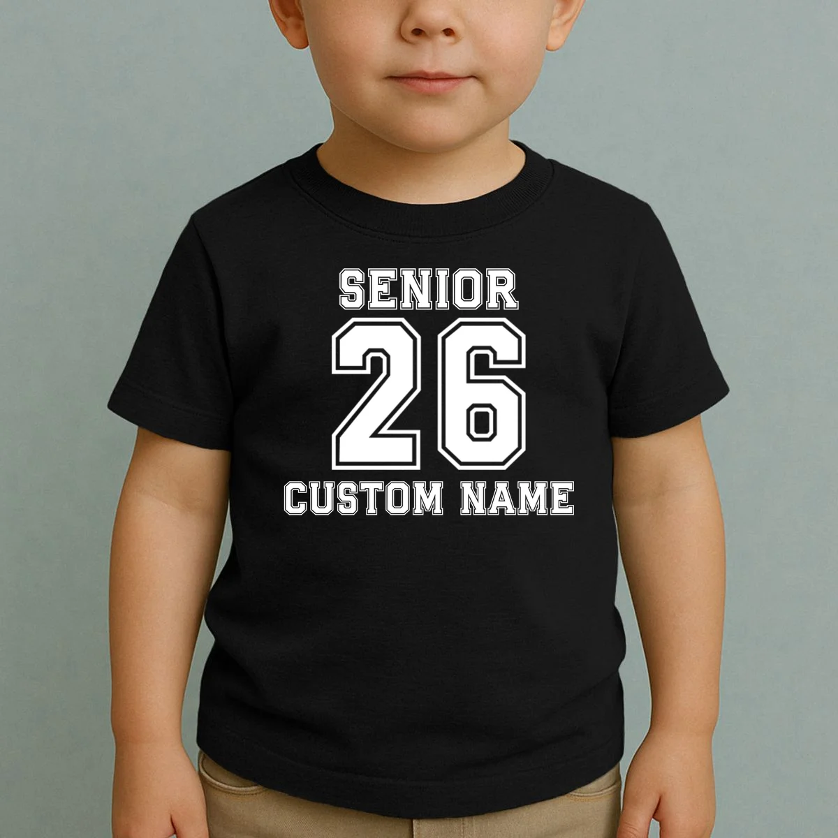 Senior 2026 Custom Name Graduation Gift Toddler T-Shirt - Front 1