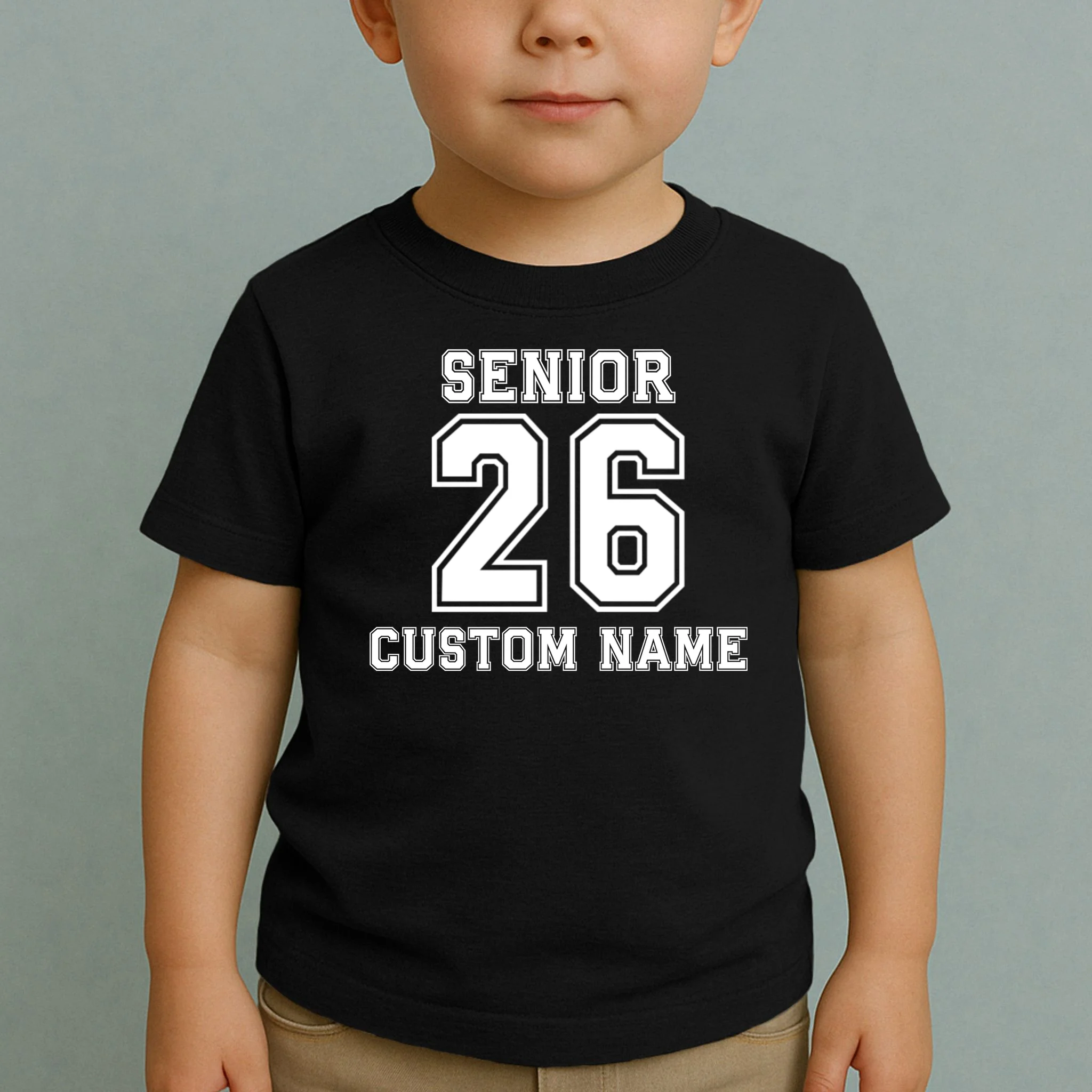 Senior 2026 Custom Name Graduation Gift Toddler T-Shirt - Front 1