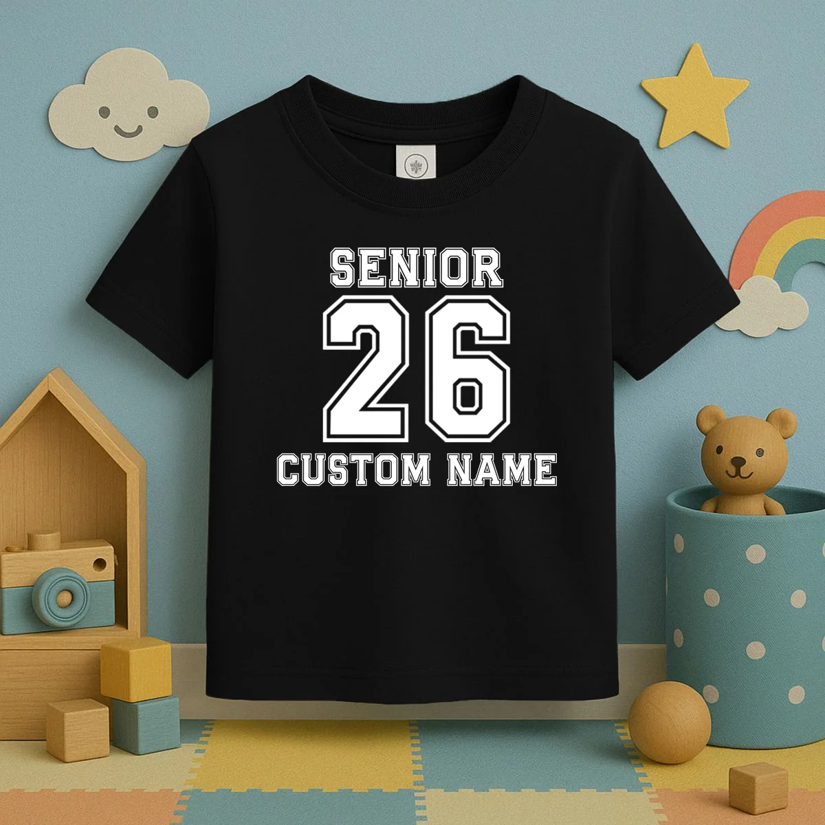 Senior 2026 Custom Name Graduation Gift Toddler T-Shirt - Front 2
