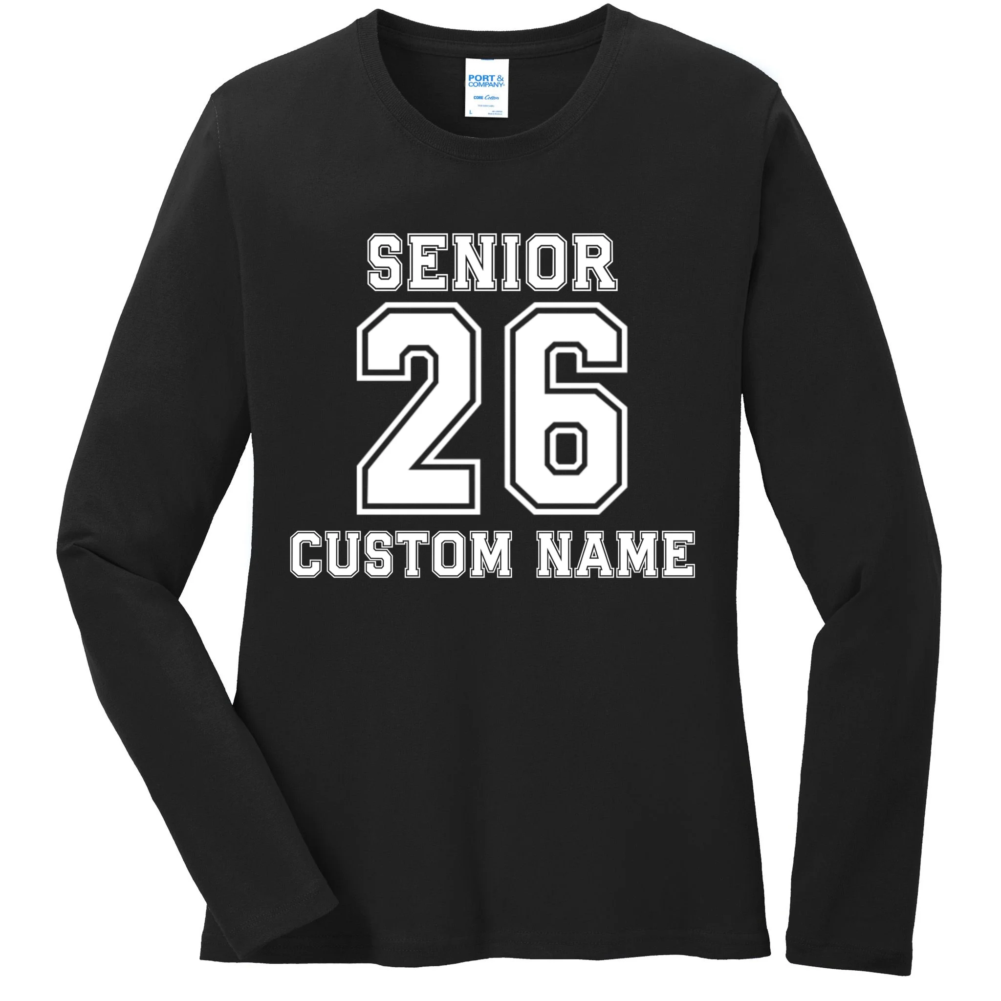 Senior 2026 Custom Name Graduation Gift Women's Long Sleeve Shirt - Front