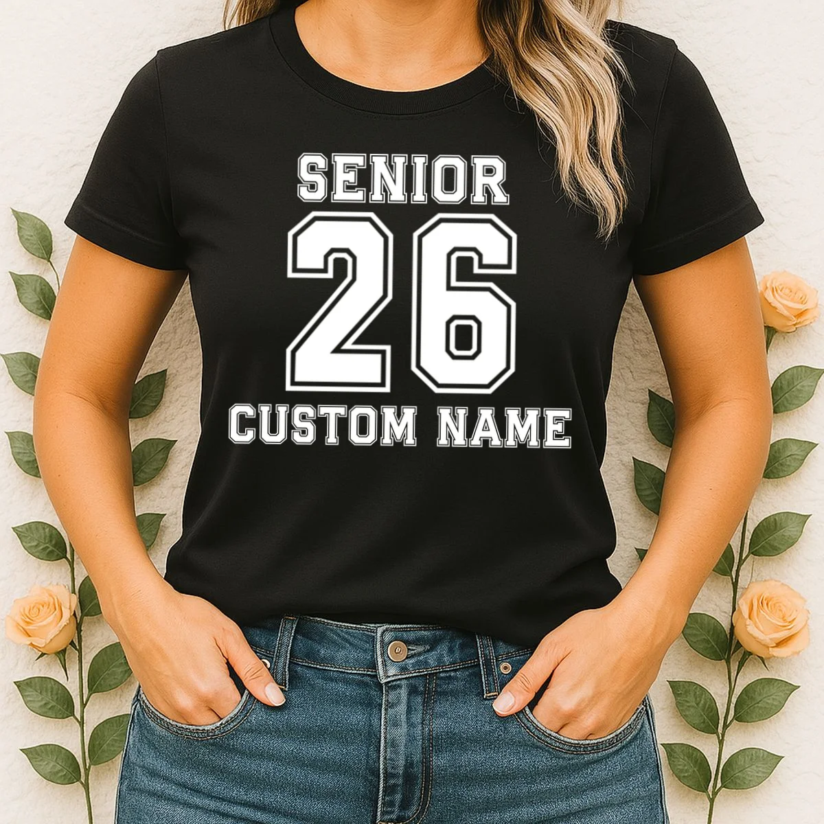 Senior 2026 Custom Name Graduation Gift Women's T-Shirt - Front 1