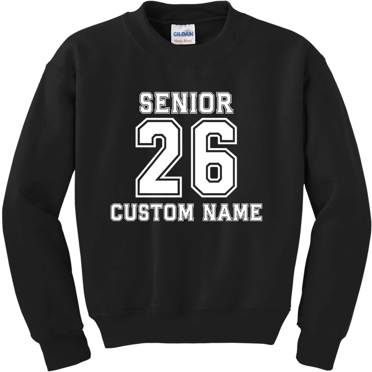 Senior 2026 Custom Name Graduation Gift Kids Sweatshirt - Front