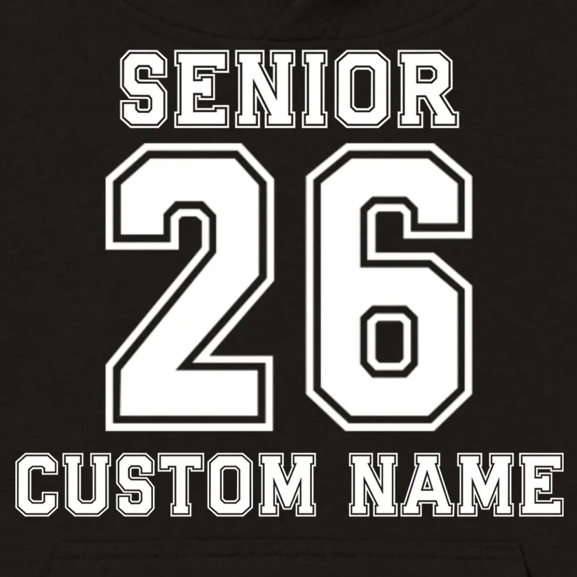 Senior 2026 Custom Name Graduation Gift Kids Hoodie - Front - Close-up