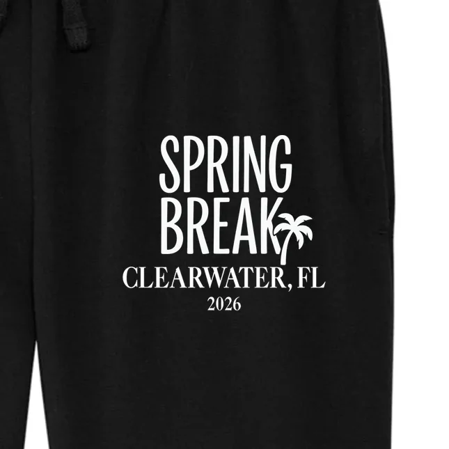 Spring Break Custom Trip Crew (Custom Text) Palm Tree Retro Vibes Women's Fleece Sweatpants - Front - Close-up