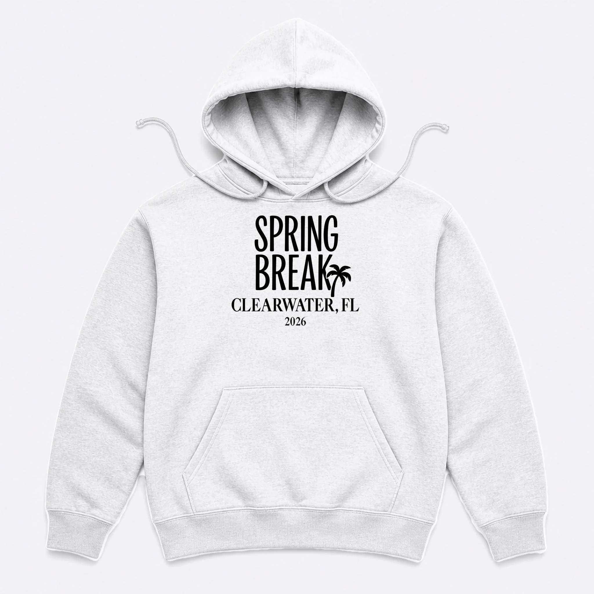 Spring Break Custom Trip Crew (Custom Text) Palm Tree Retro Vibes Men's Hoodie - Front