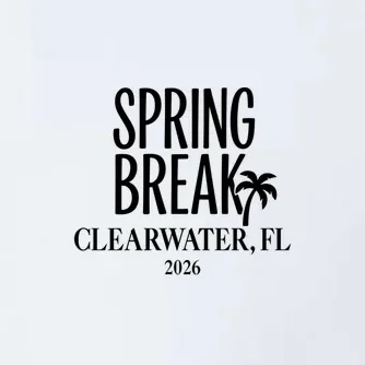 Spring Break Custom Trip Crew (Custom Text) Palm Tree Retro Vibes Men's Polo - Front - Close-up