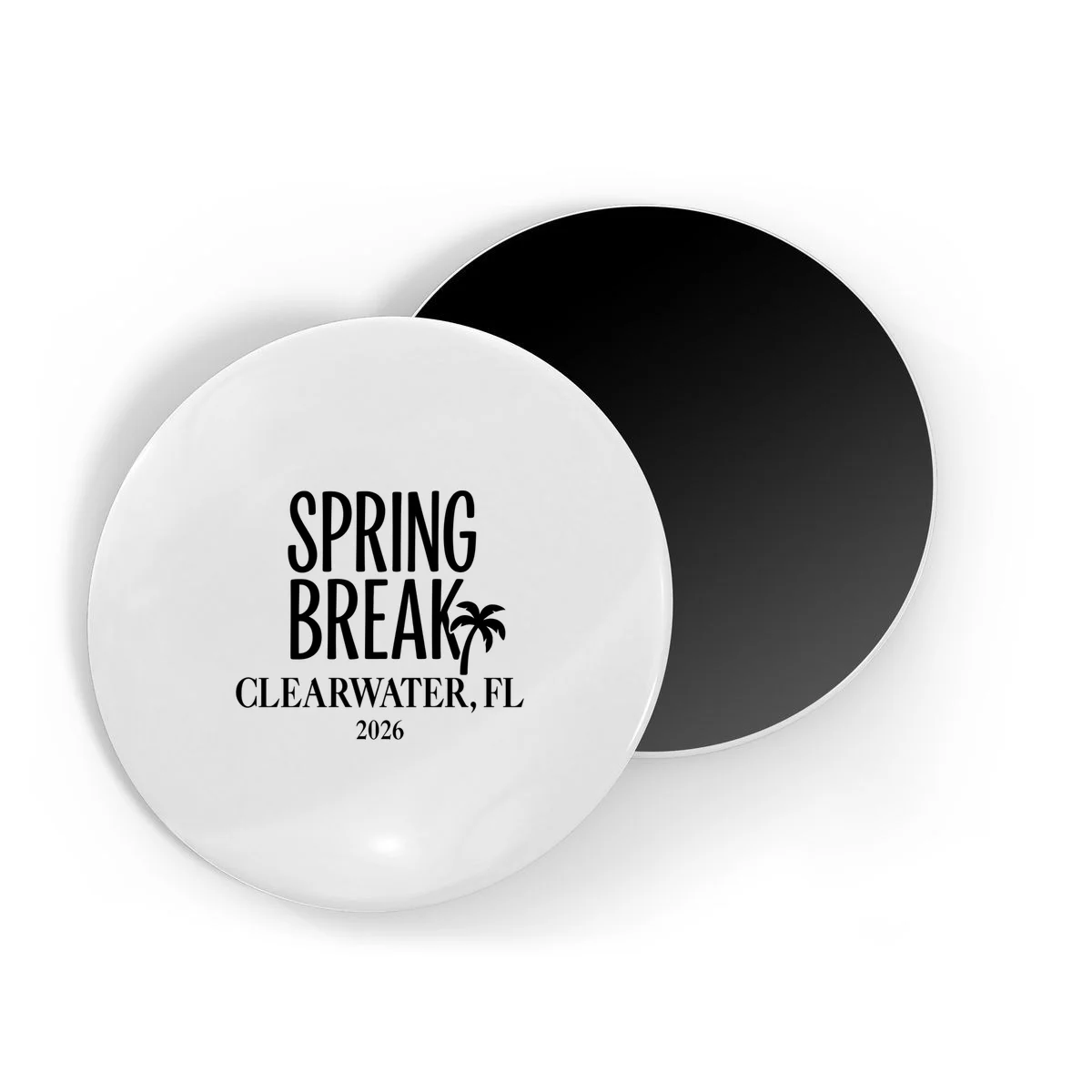 Spring Break Custom Trip Crew (Custom Text) Palm Tree Retro Vibes Magnet - Front