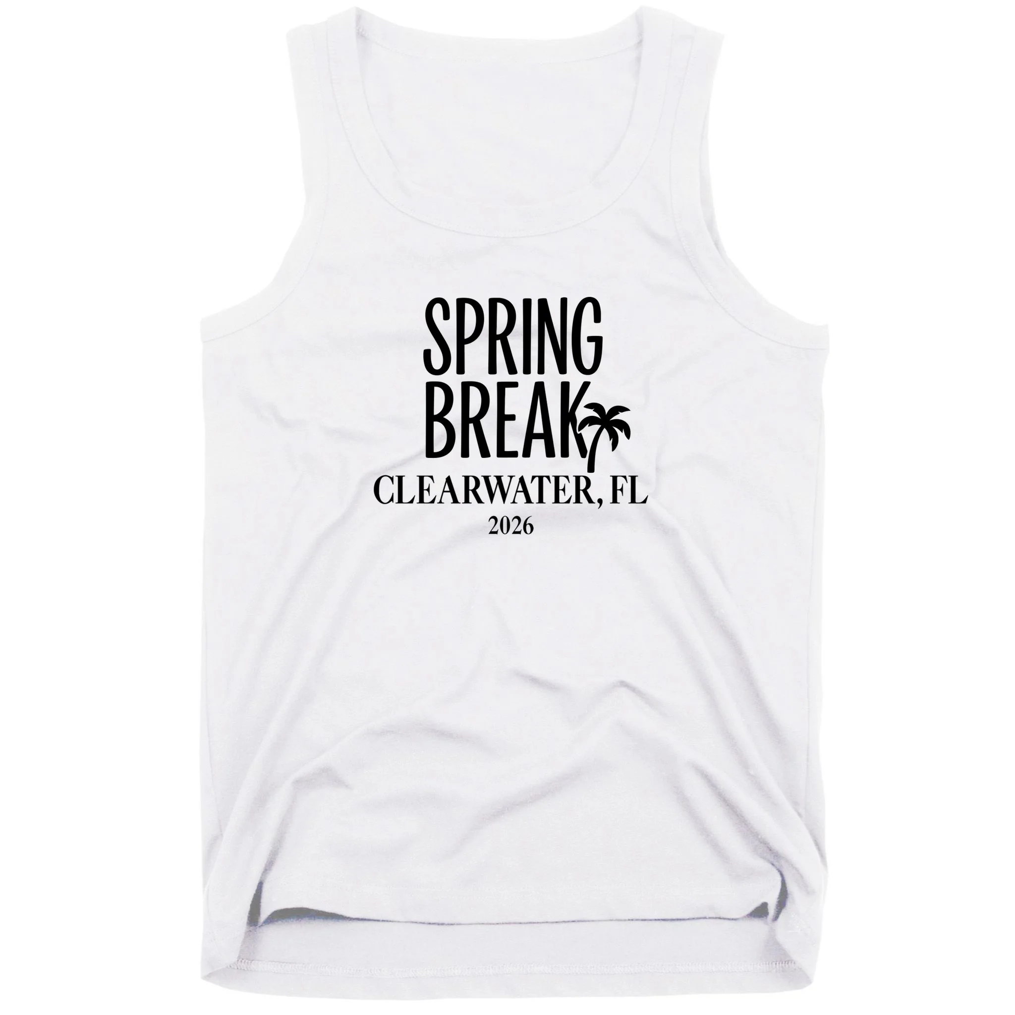 Spring Break Custom Trip Crew (Custom Text) Palm Tree Retro Vibes Men's Tank Top - Front