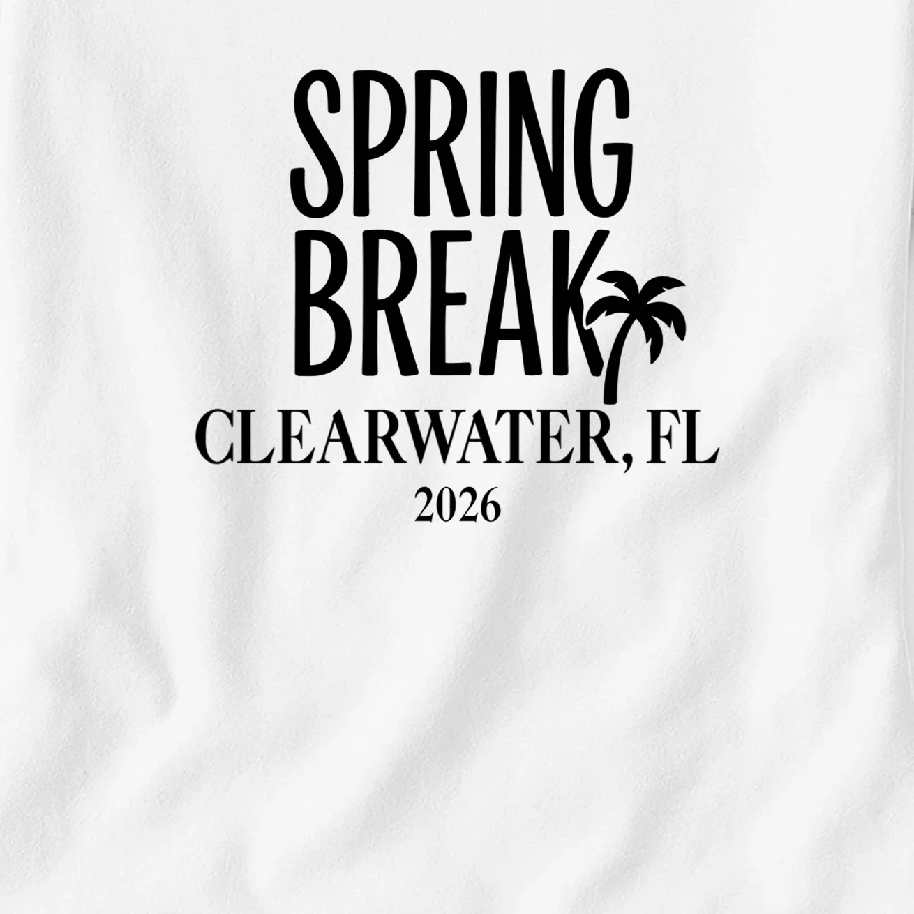 Spring Break Custom Trip Crew (Custom Text) Palm Tree Retro Vibes Women's T-Shirt - Front - Close-up