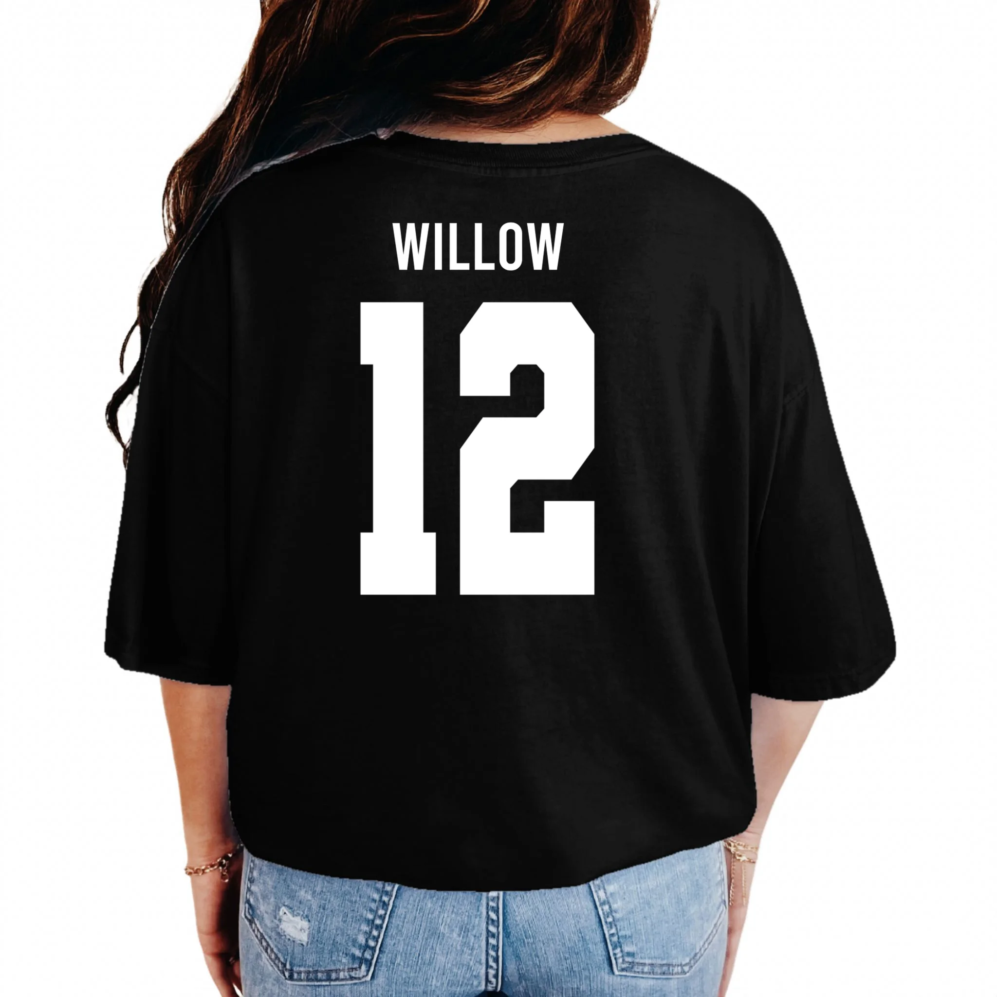 Personalized Senior Football Team Graphic - Custom Photo and Team Name Comfort Colors Unisex T-Shirt - Back