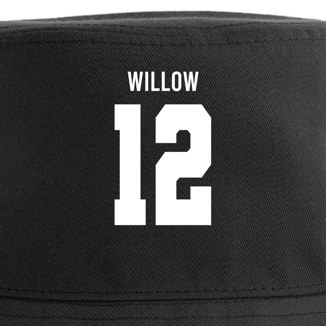 Personalized Senior Football Team Graphic - Custom Photo and Team Name Bucket Hat - Back - Close-up